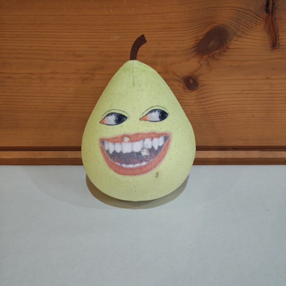 Annoying Orange Pear‎ Squish Plush Very Rare HTF [Moderately Damaged] E3